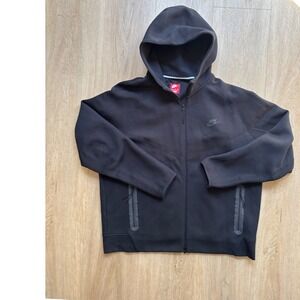Nike Tech Fleece Full Zip Hoodie Mens XXL Black Windrunner Jacket CU4489-010